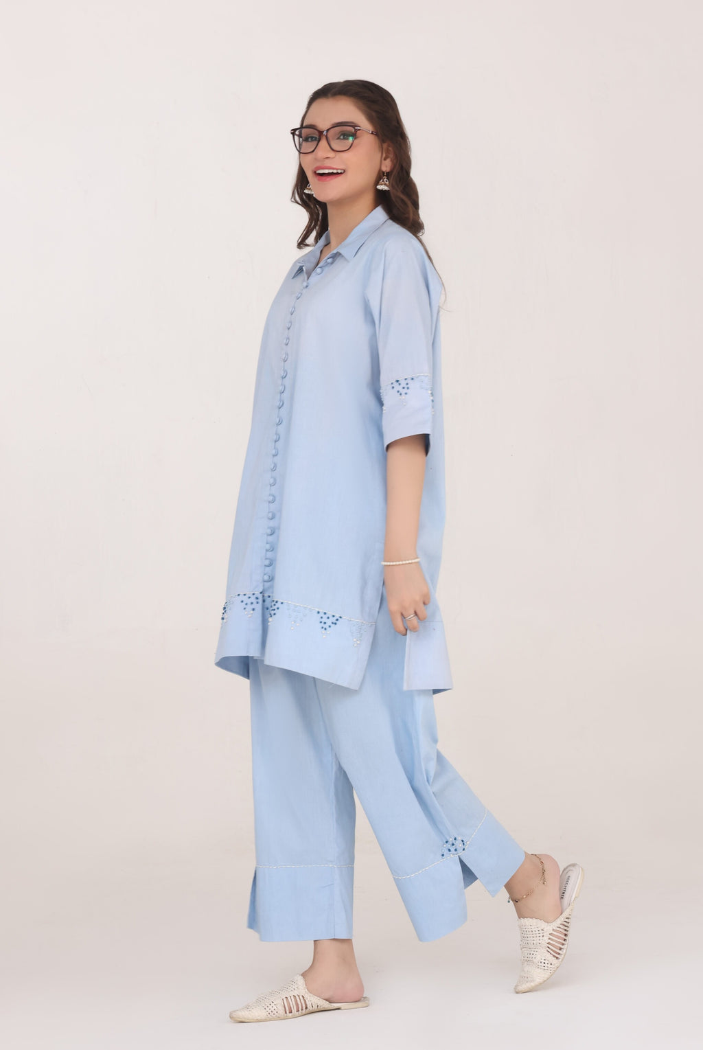 Neria - 2 pc Embroidered Suit