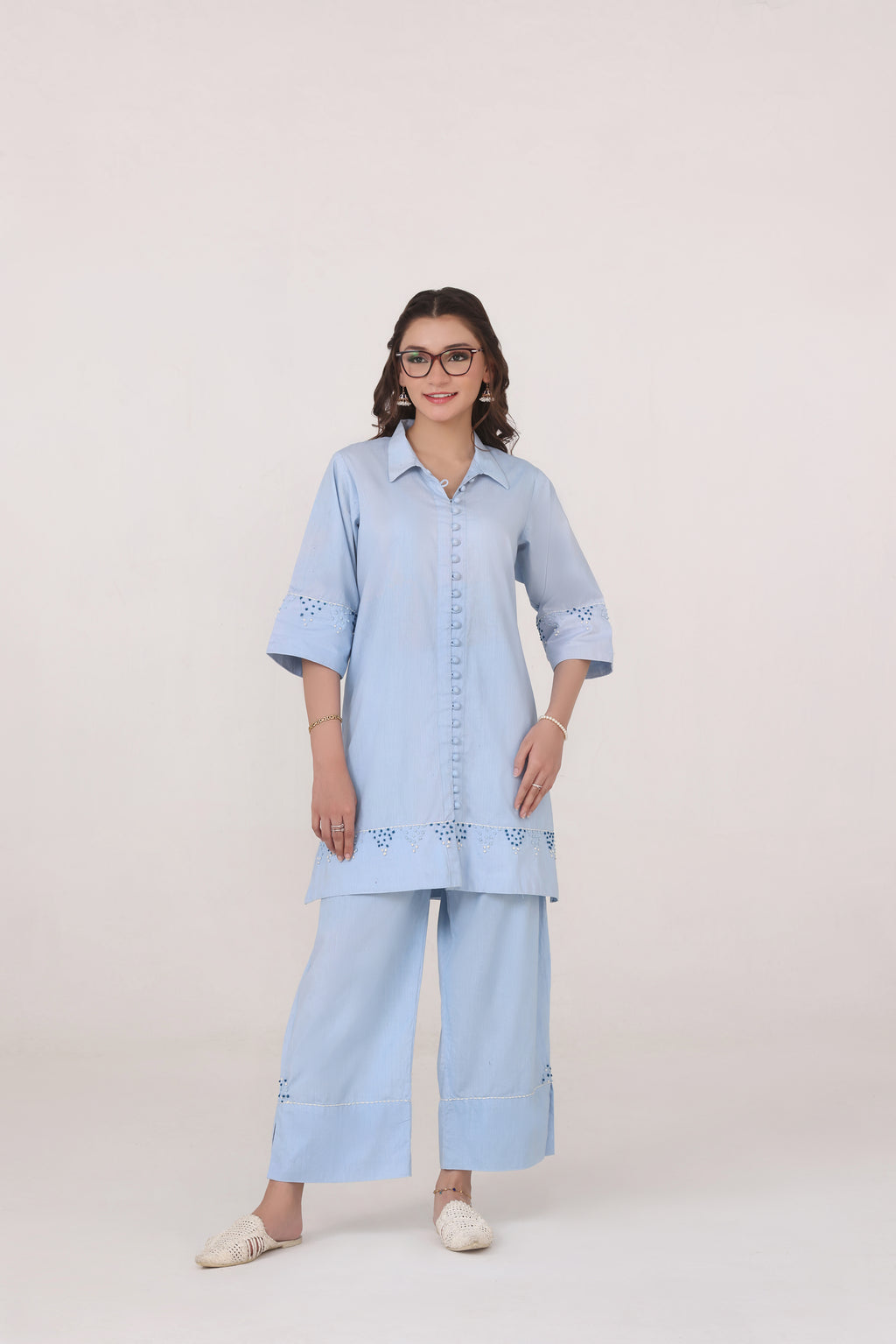 Neria - 2 pc Embroidered Suit