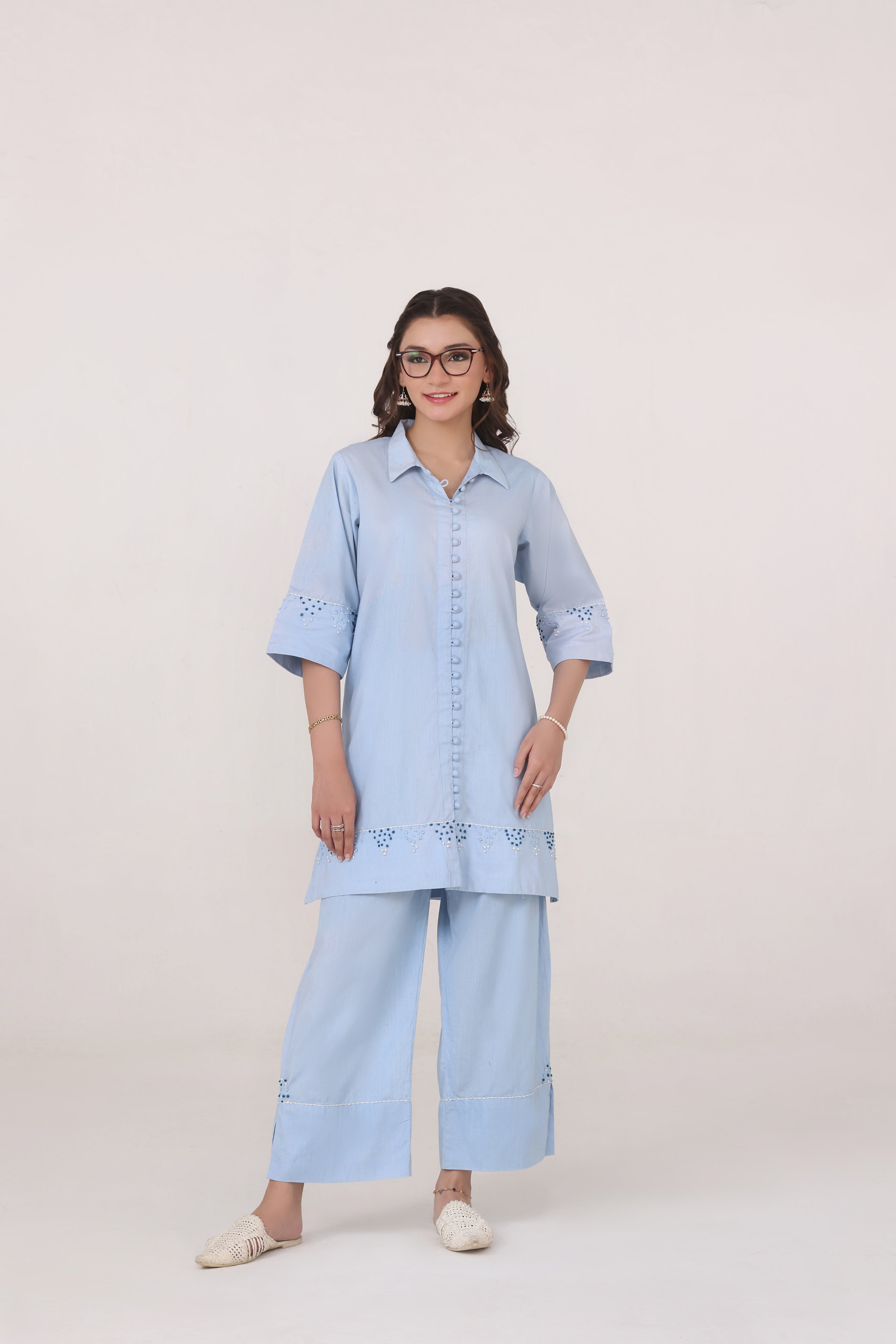 Neria - 2 pc Embroidered Suit