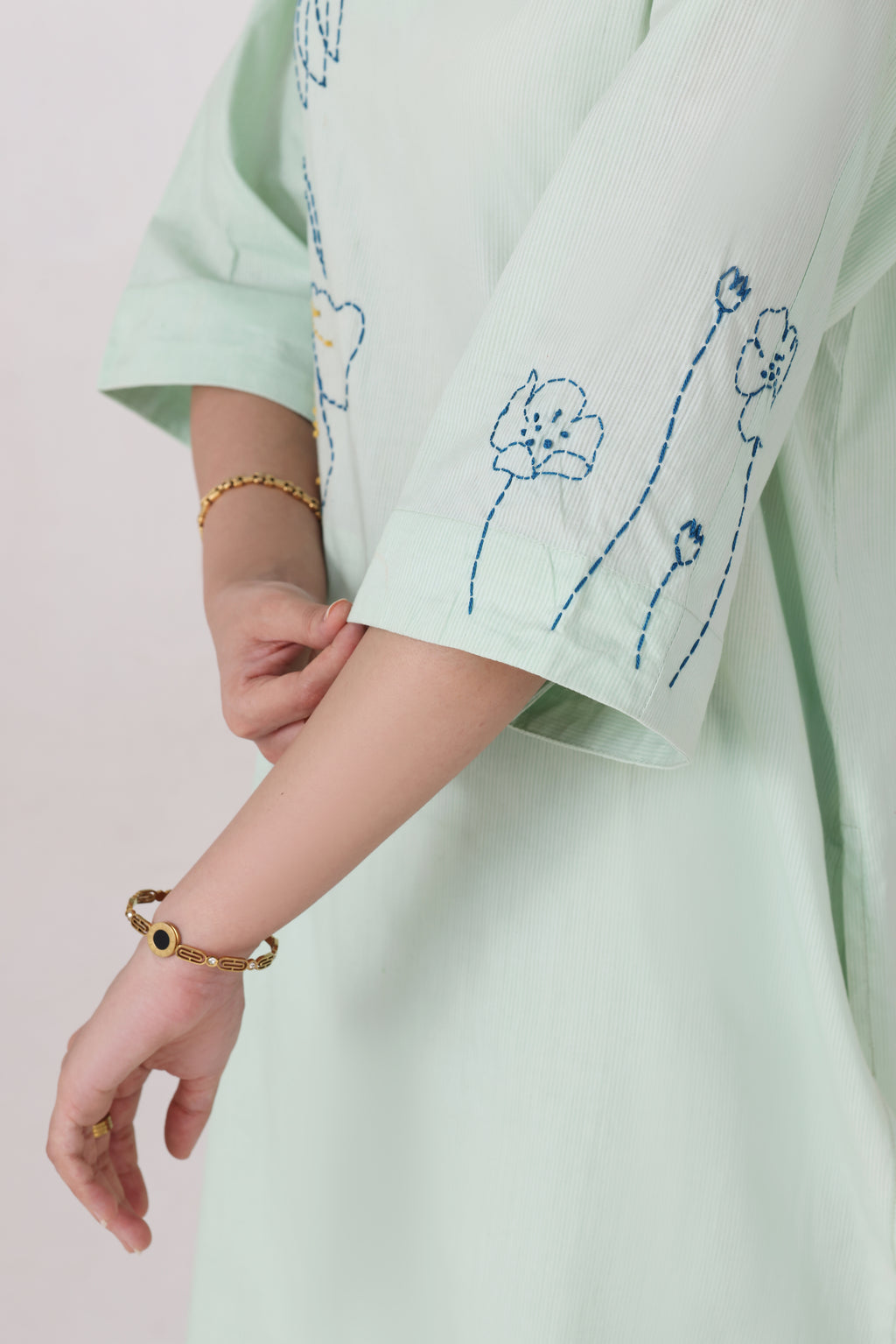 Minte - 2 Pc Embroidered Suit