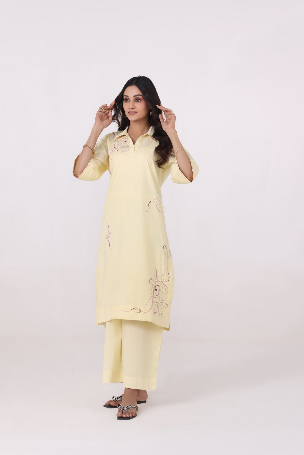 Rosea - 2 Pc Embroidered Suit