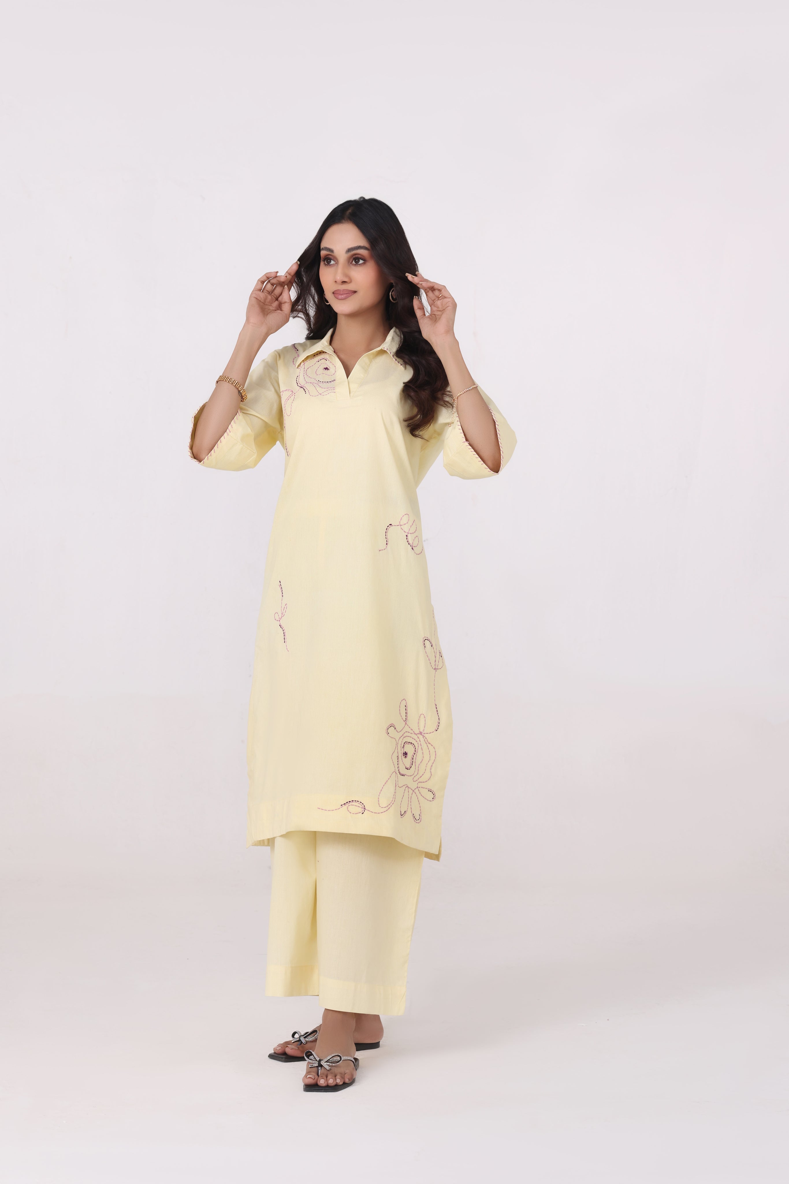 Rosea - 2 Pc Embroidered Suit