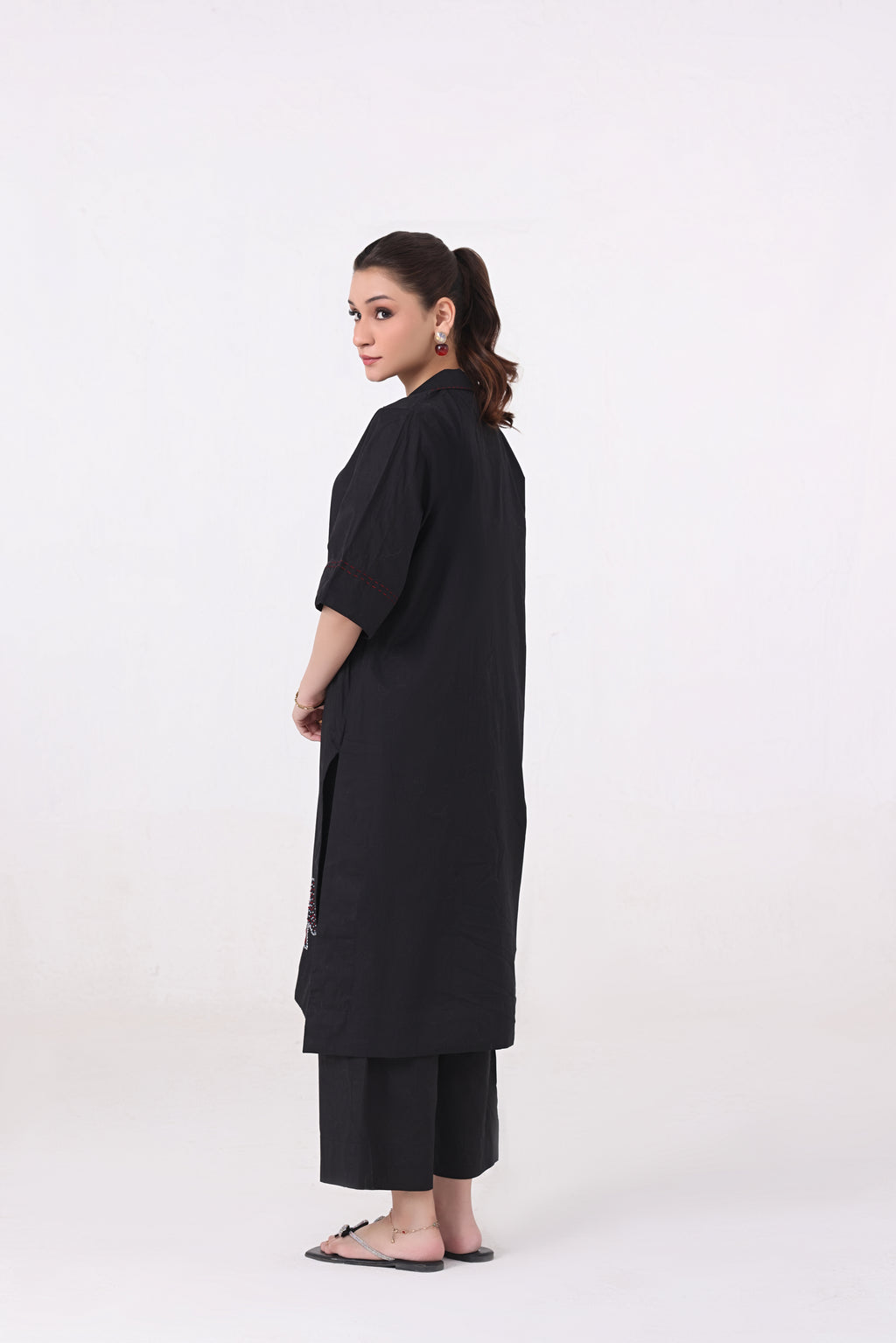 Noir - 2 Pc Embroidered Suit